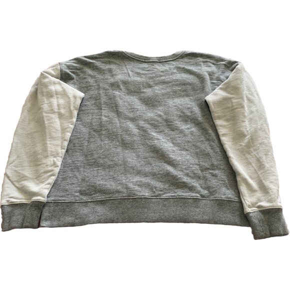 J.CREW Womens' Grey Rose Floral Pop Art Graphic Pullover Sweatshirt Sz XL - Picture 6 of 6